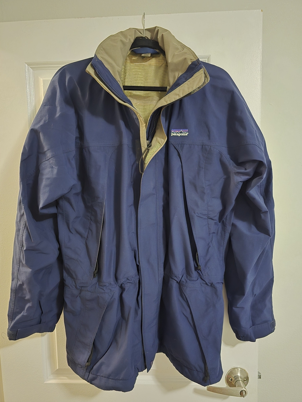 Y2K Patagonia Navy Goretex Jacket Liquis Sky Sz Medium